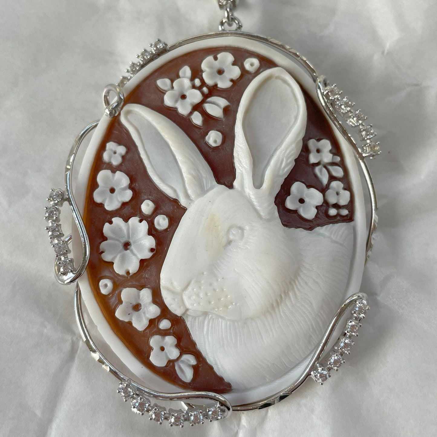 Personalized Portrait Cameo Necklace, Handmade Shell Jewelry, Made in Italy