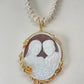 Personalized Portrait Cameo Necklace, Handmade Shell Jewelry, Made in Italy