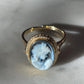 Mother & Child cameo ring, Blue cameo, adjustable ring, 18kt gold ring, gift for mom, ITALY, Jesus and Mary, baby Jesus ring, virgin Mary