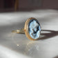Mother & Child cameo ring, Blue cameo, adjustable ring, 18kt gold ring, gift for mom, ITALY, Jesus and Mary, baby Jesus ring, virgin Mary