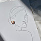 Handcrafted Square Cameo Earrings
