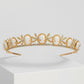 Floral tiara with golden leaves