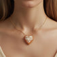 Heart cameo necklace - Roses