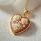Heart cameo necklace