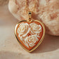 Heart cameo necklace - Roses