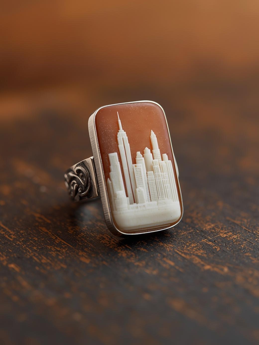 NYC Statement Cameo Ring