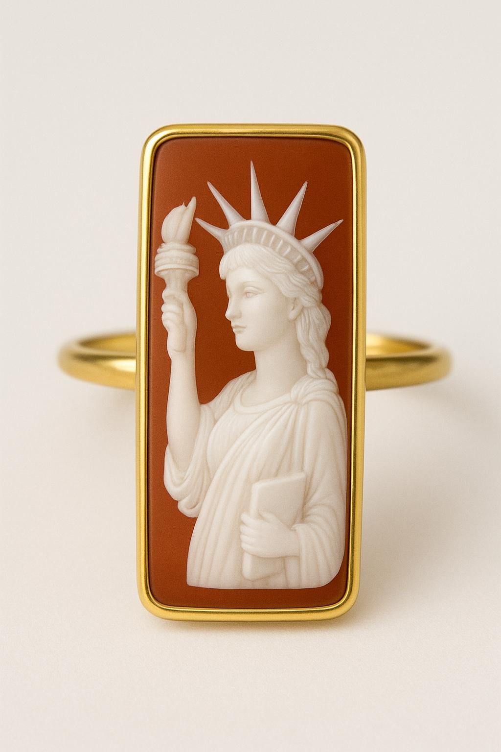 Statue of Liberty Cameo Ring