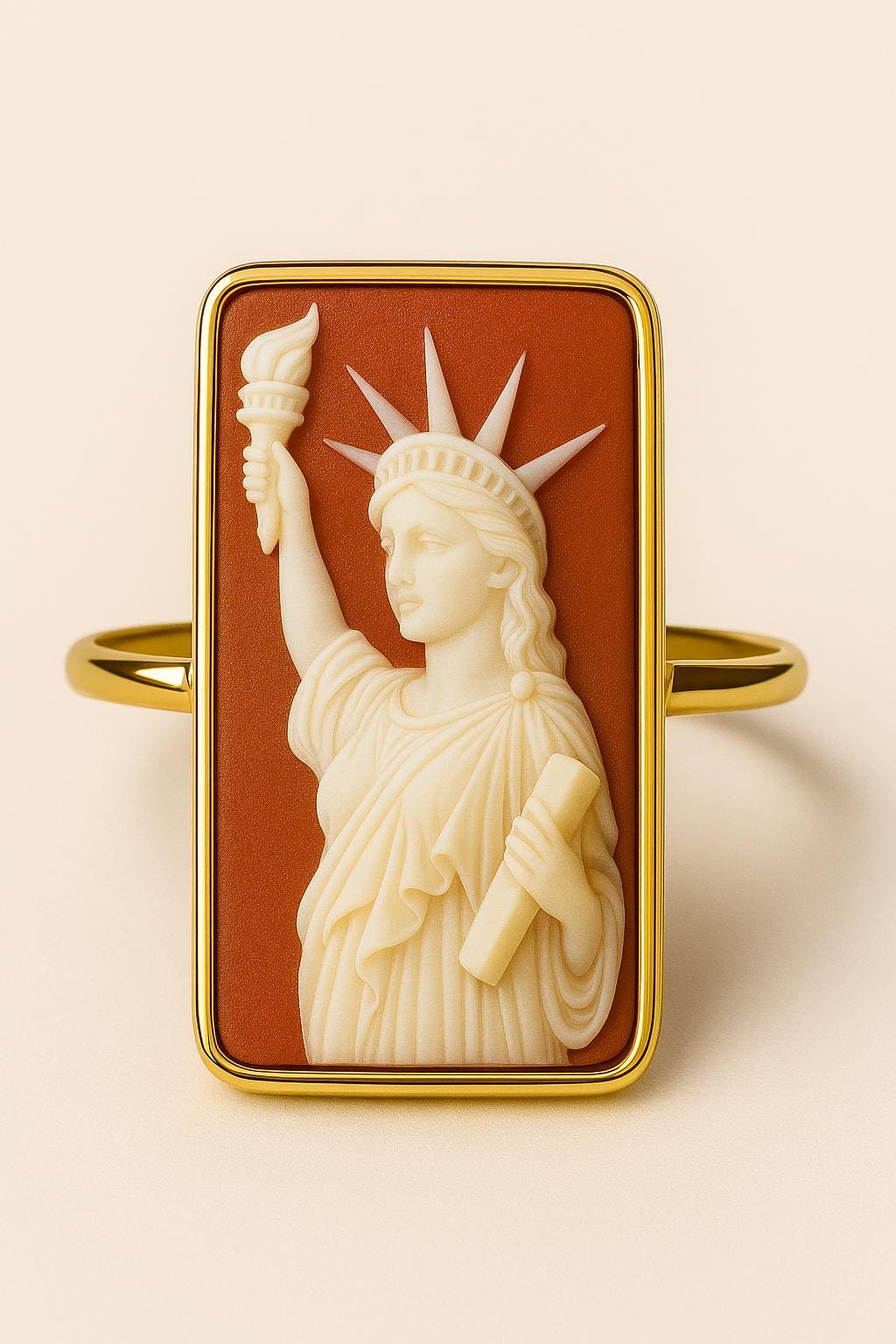 Statue of Liberty Cameo Ring