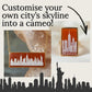 Hand-Carved Seashell Cameo Necklace, Custom City Skyline, 18k Gold