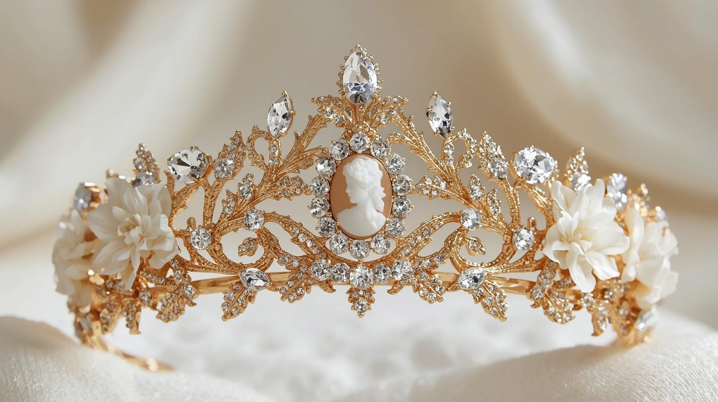 Cameo Tiara with traditional cameos