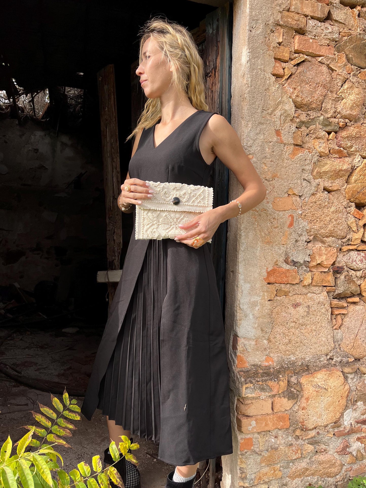 Tweed Makeup Bag | with personalised name