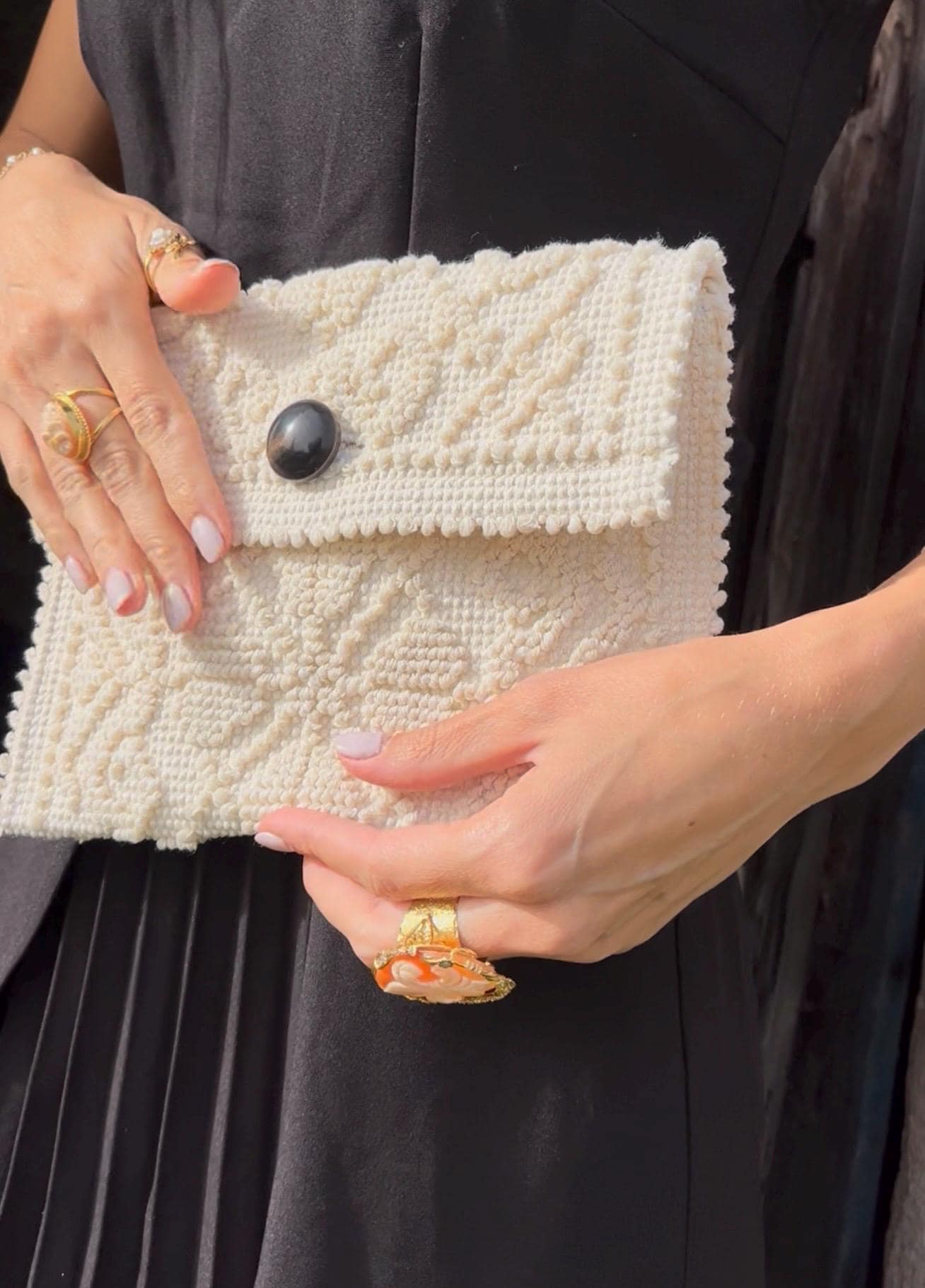 Tweed Makeup Bag | with personalised name