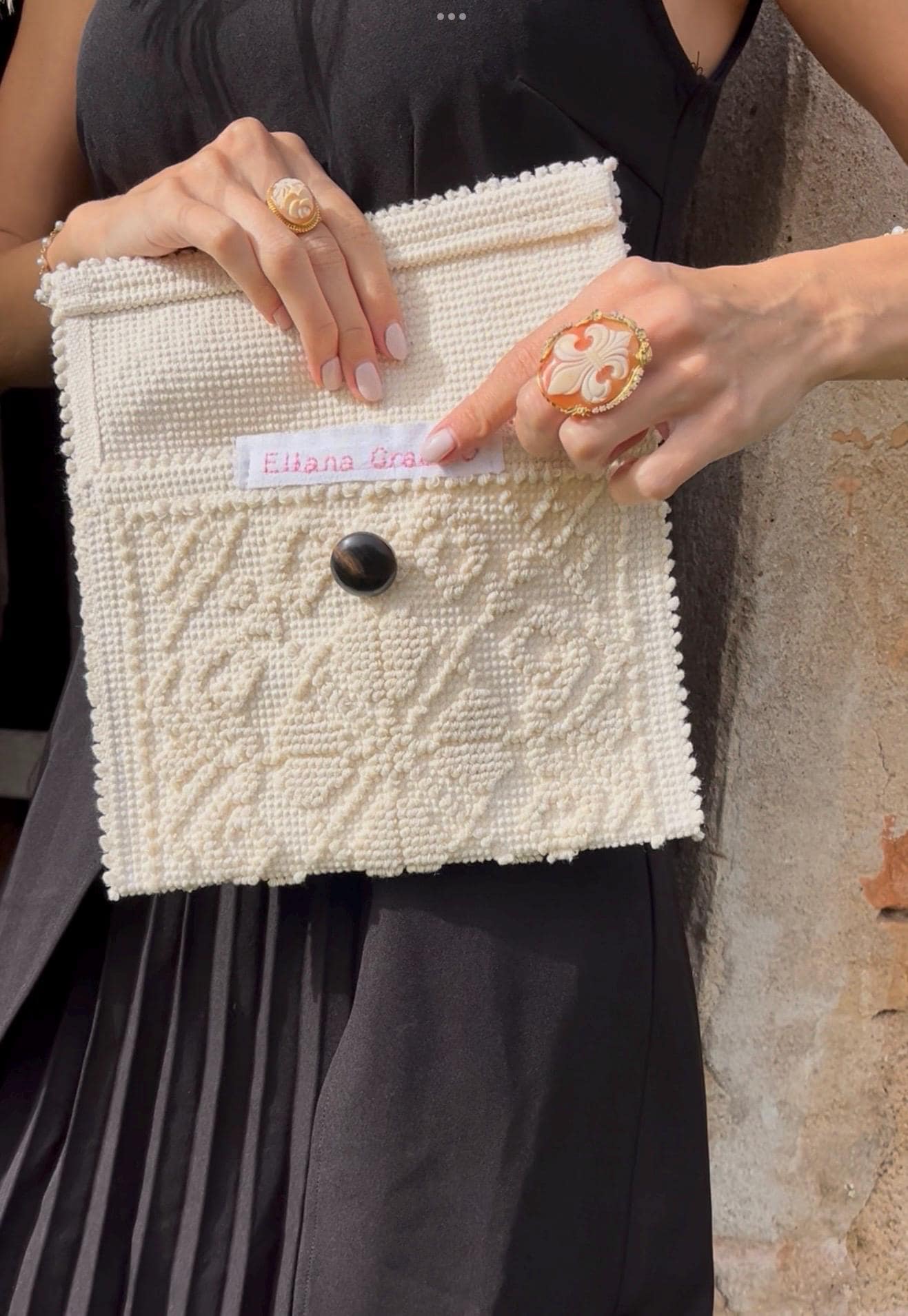 Tweed Makeup Bag | with personalised name