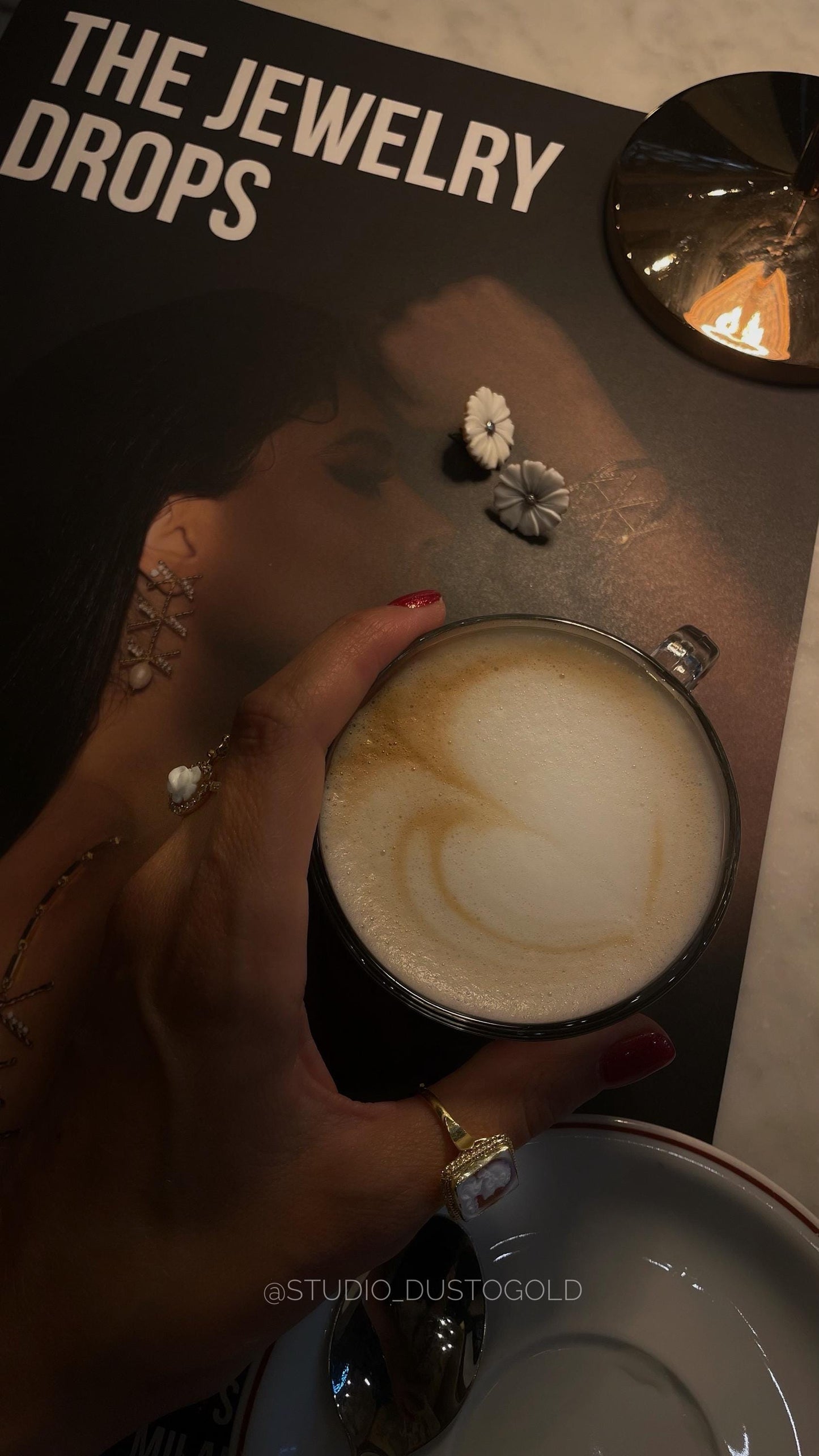 Floral Cameo Earrings, 100% seashell