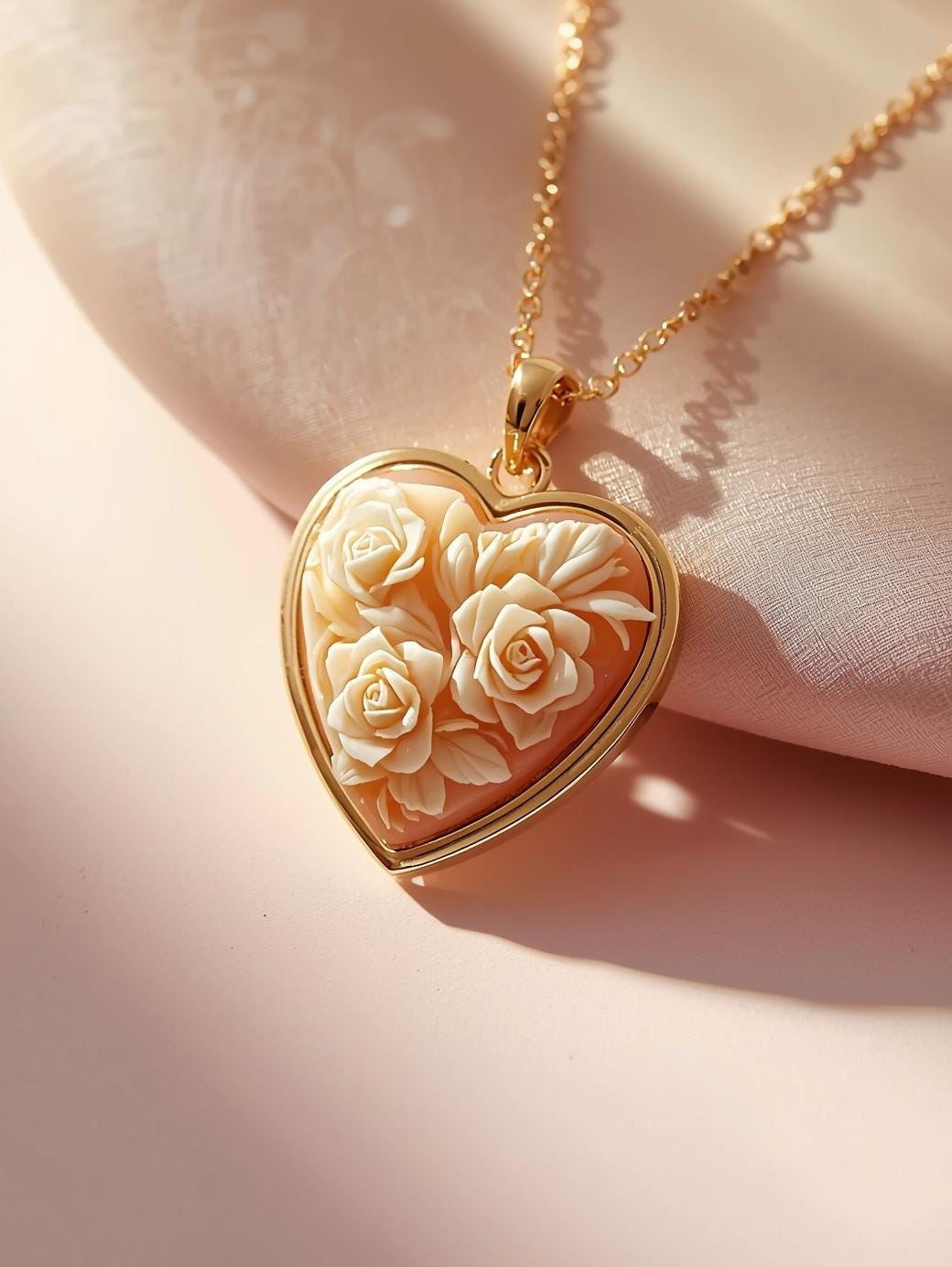 Floral Heart Cameo