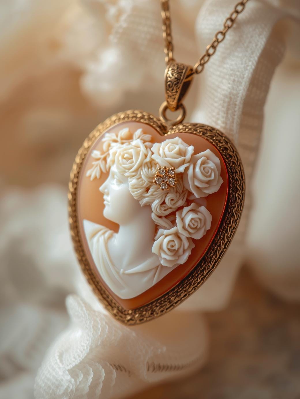 Graceful Rose Cameo