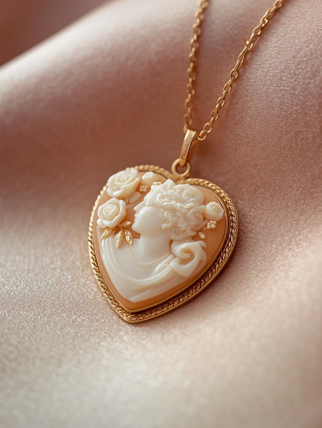 Hand crafted Heart Cameo