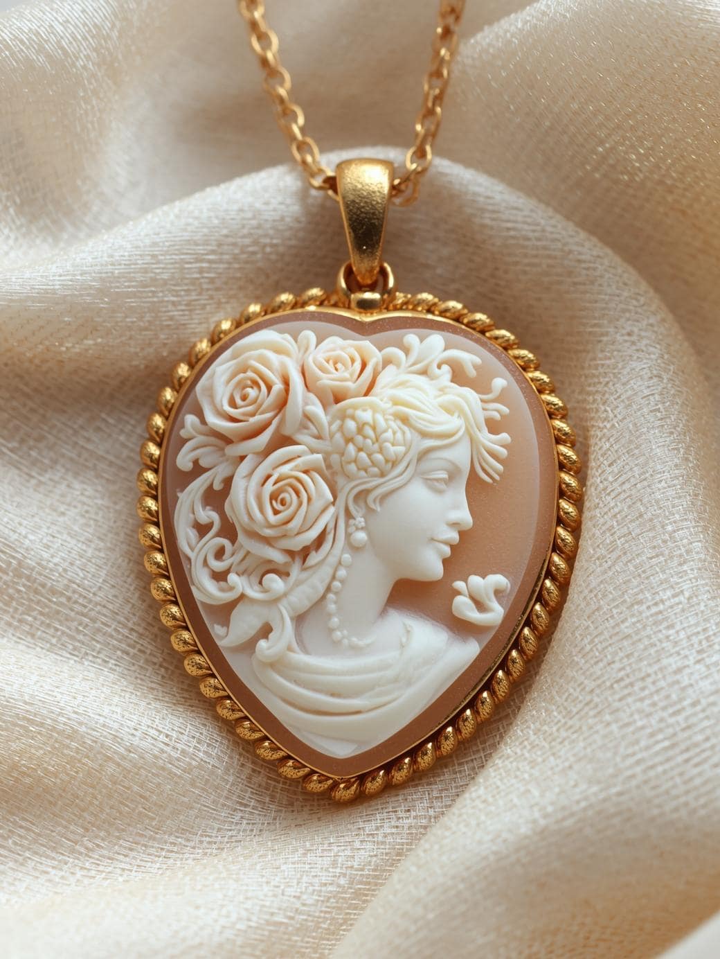 Hand crafted Heart Cameo