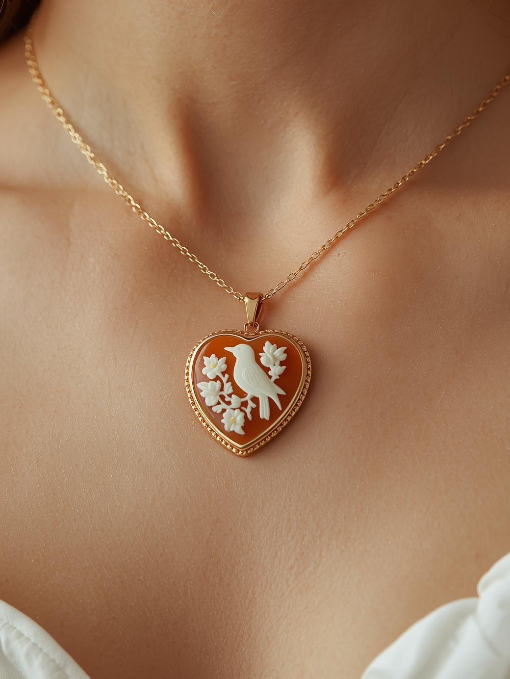 Hand crafted Heart Cameo