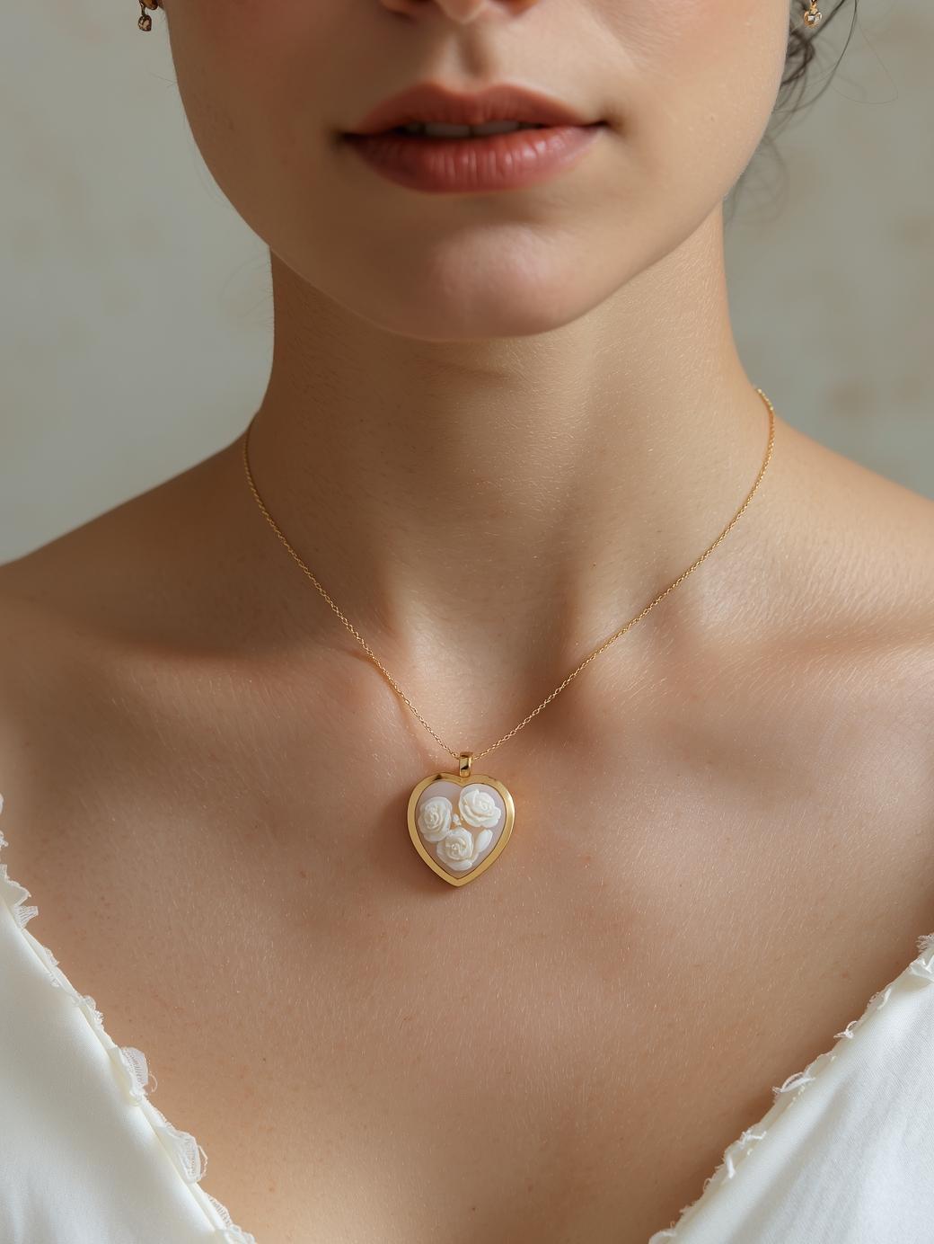 Hand crafted Heart Cameo