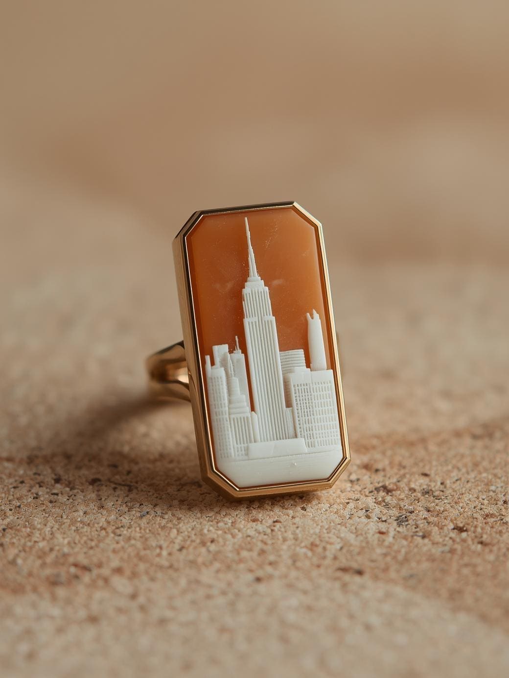 NYC Skyline Cameo Ring