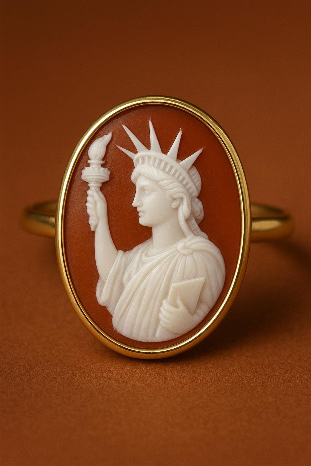 Statue of Liberty Cameo Ring