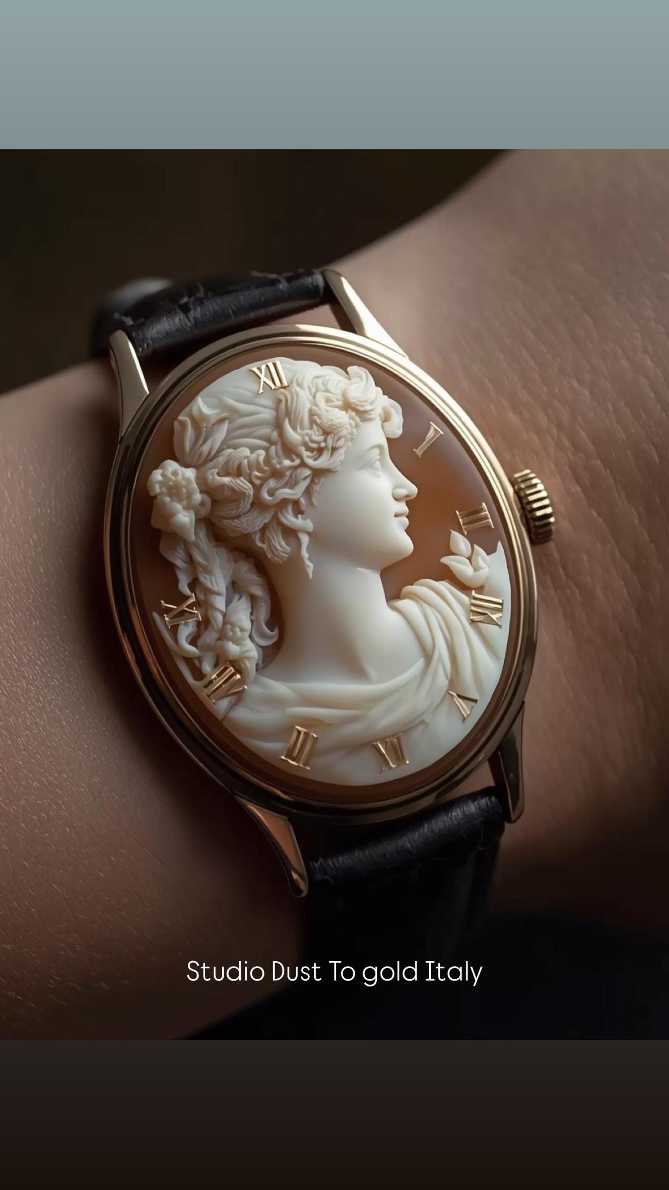 Womans Cameo Wristwatch
