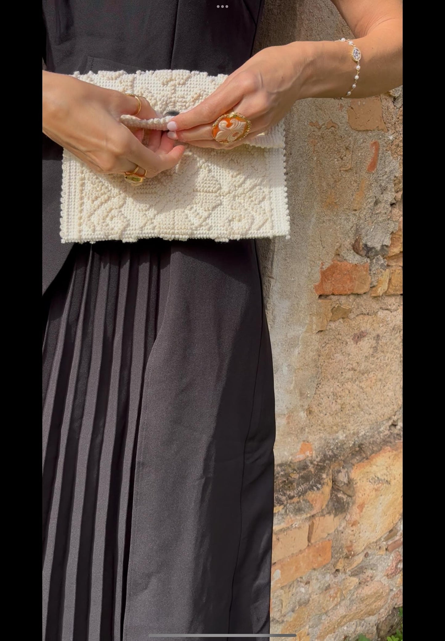 Tweed Makeup Bag | with personalised name