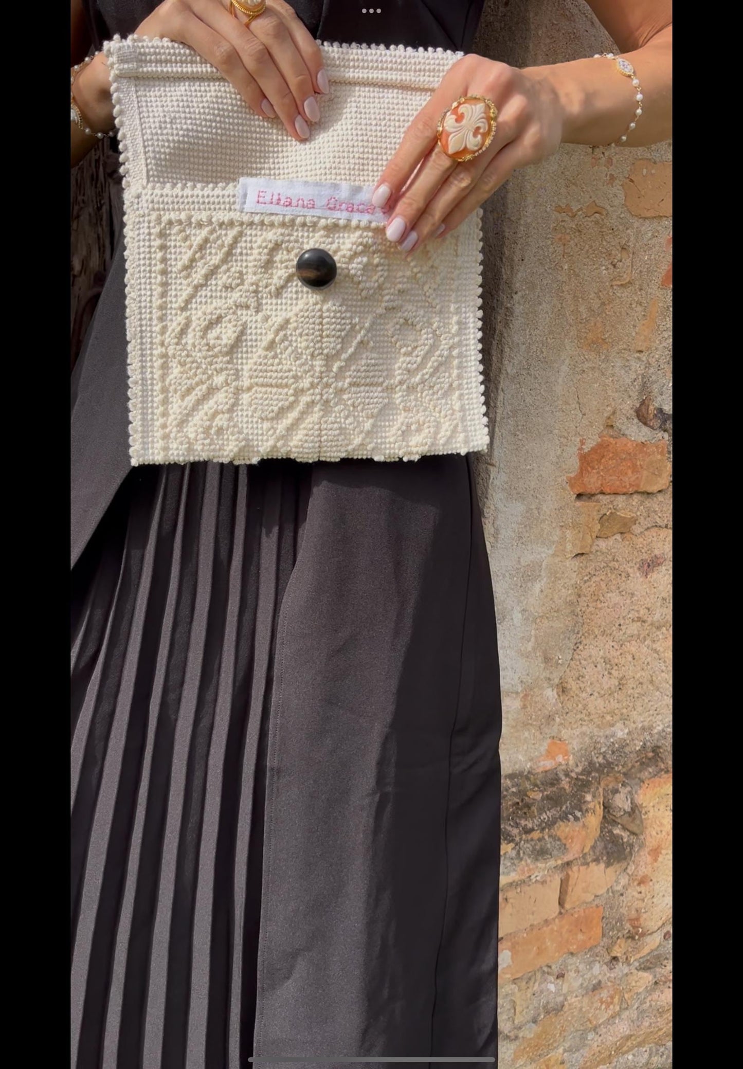 Tweed Makeup Bag | with personalised name