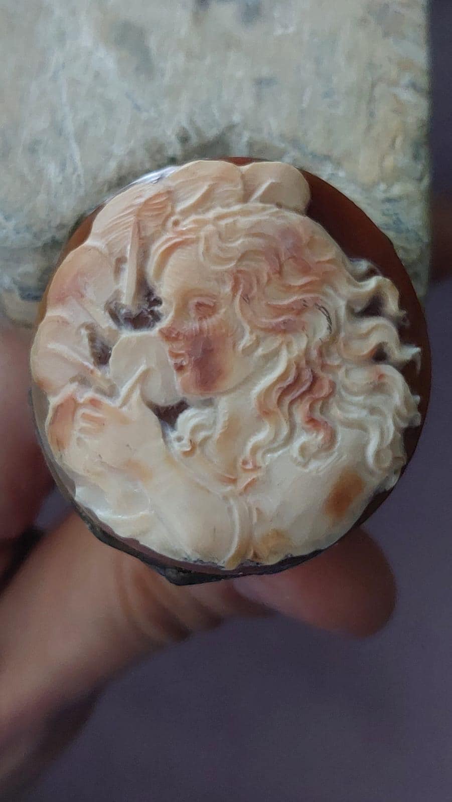 GIRL AND DANDELION CAMEO