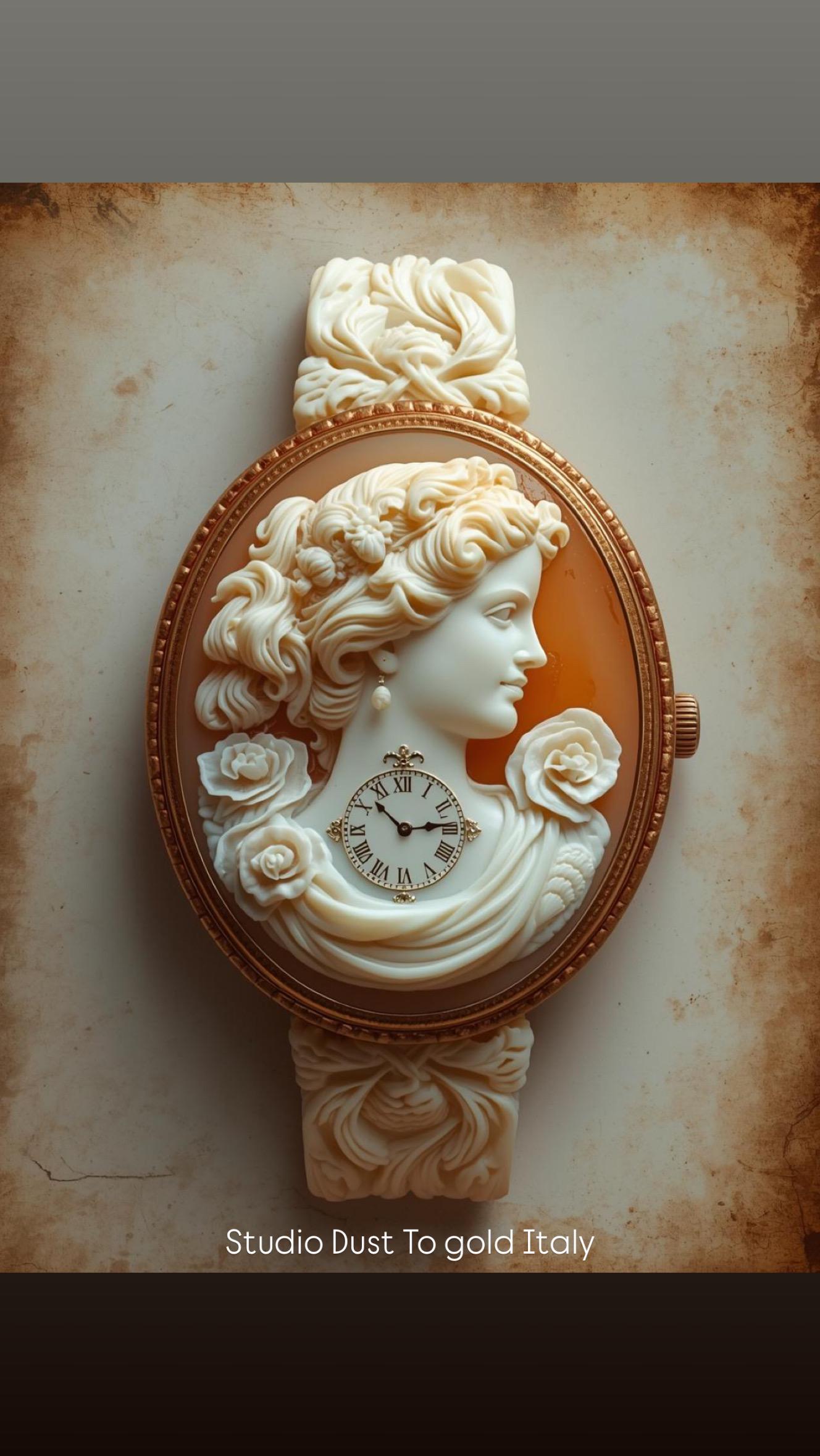 Floral Cameo Watch