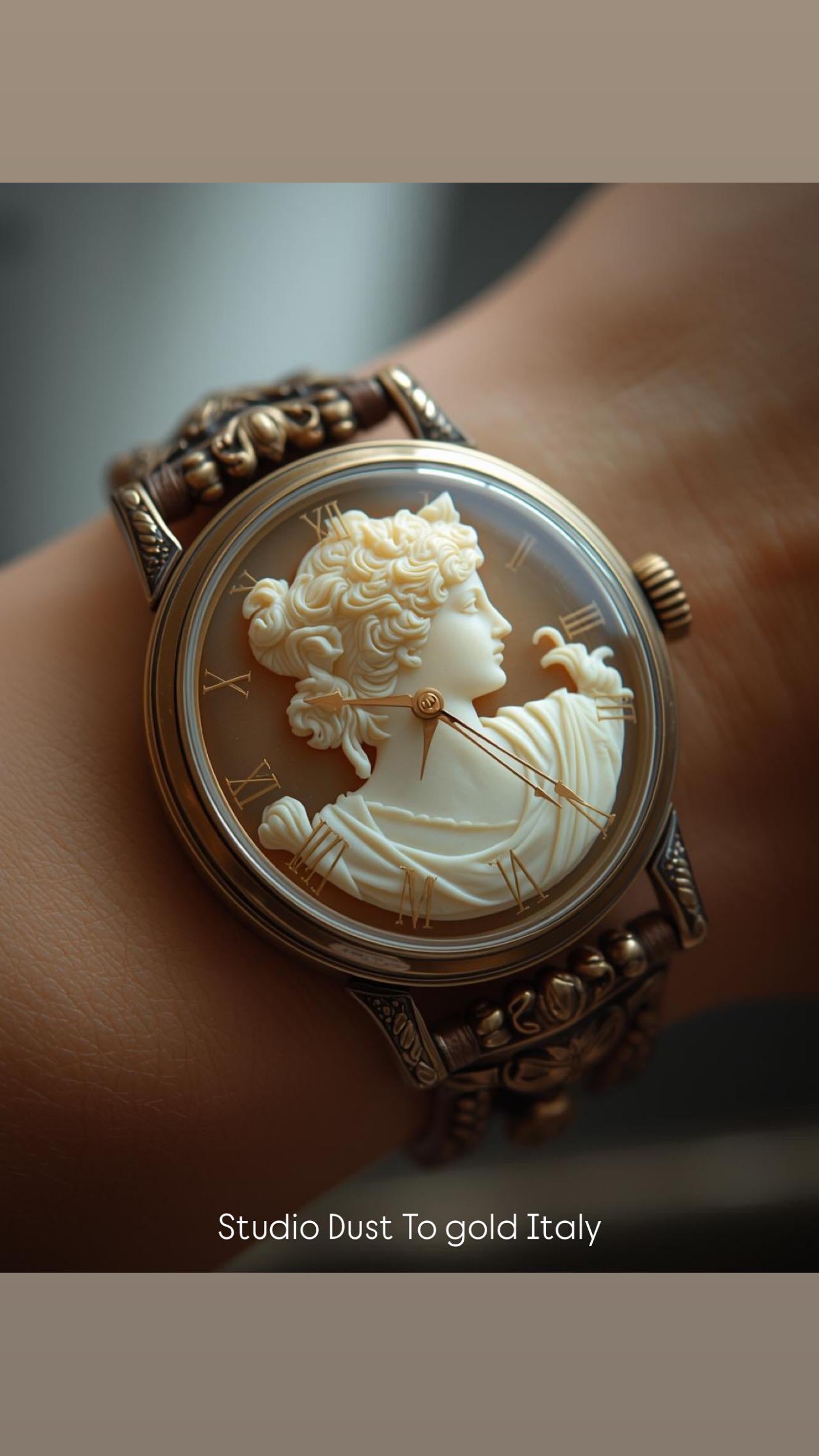 Floral Cameo Watch