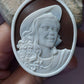 Personalized Portrait Cameo Necklace, Handmade Shell Jewelry, Made in Italy