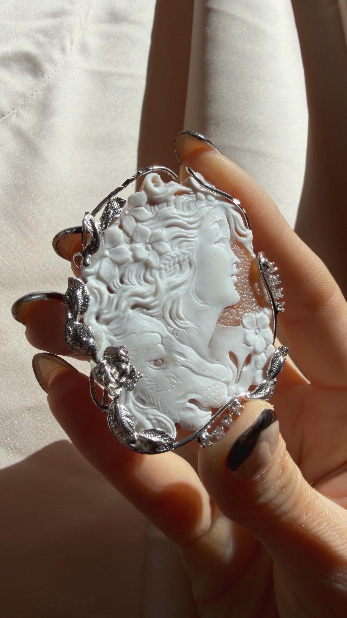 Lion and girl Cameo Ring NYFW runway