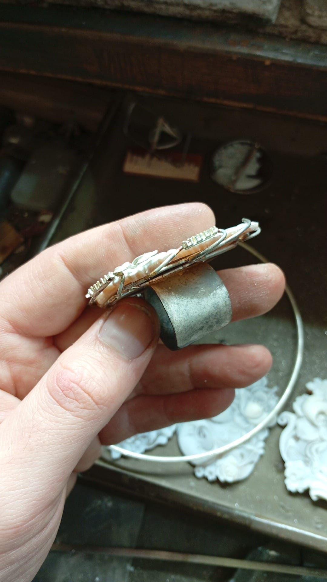 Lion and girl Cameo Ring NYFW runway