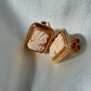 Handcrafted Square Cameo Earrings