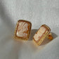 Handcrafted Square Cameo Earrings