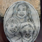 Custom Family Portrait Cameo Necklace, Handcrafted Italian Seashell Jewelry