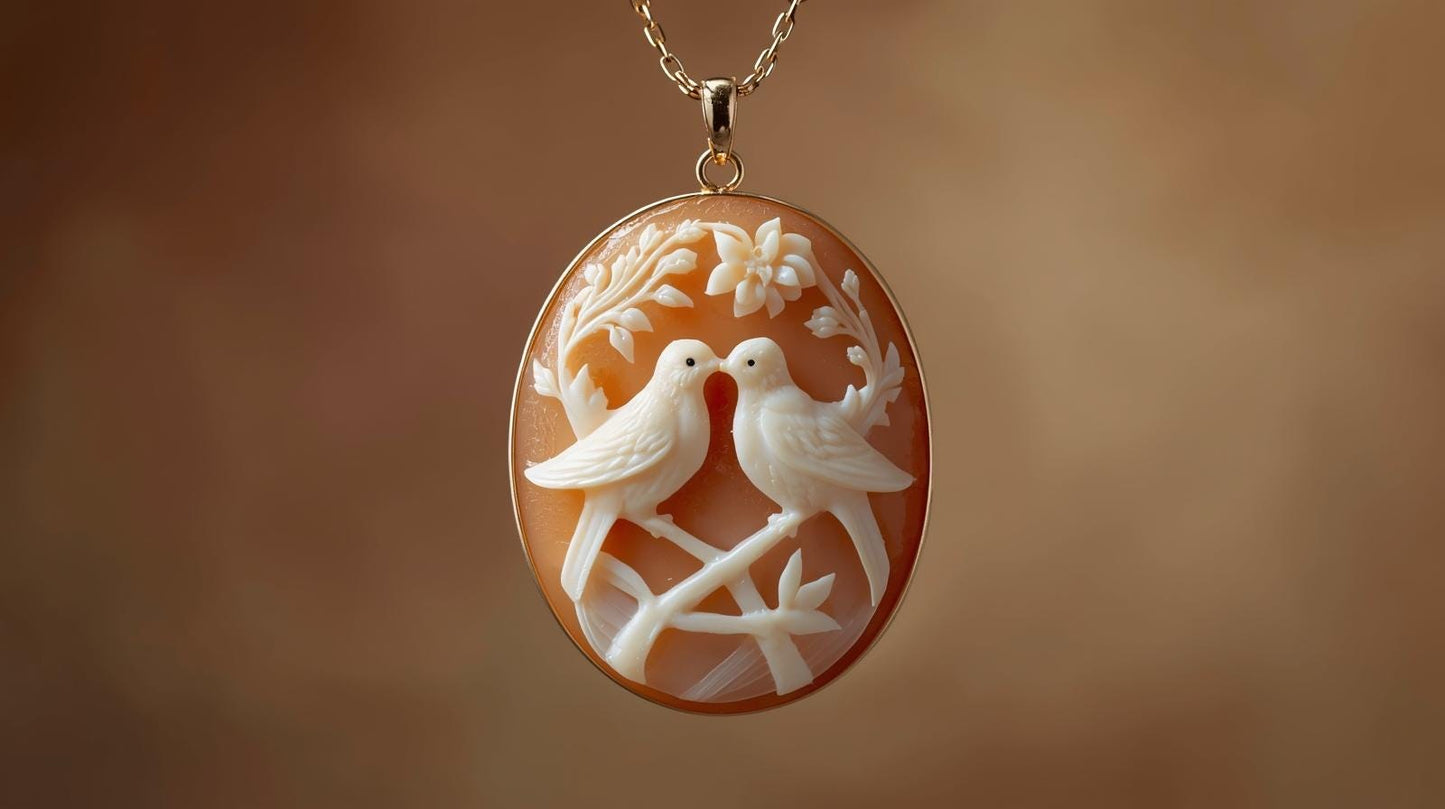 Bird Cameo Pendant