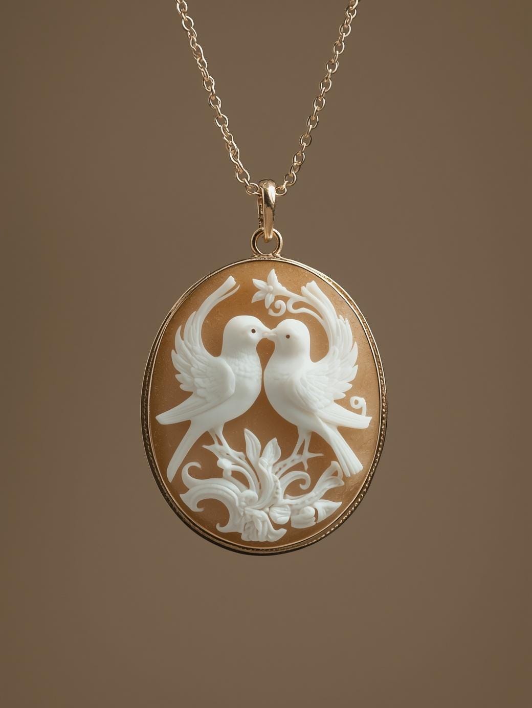 Bird Cameo Pendant