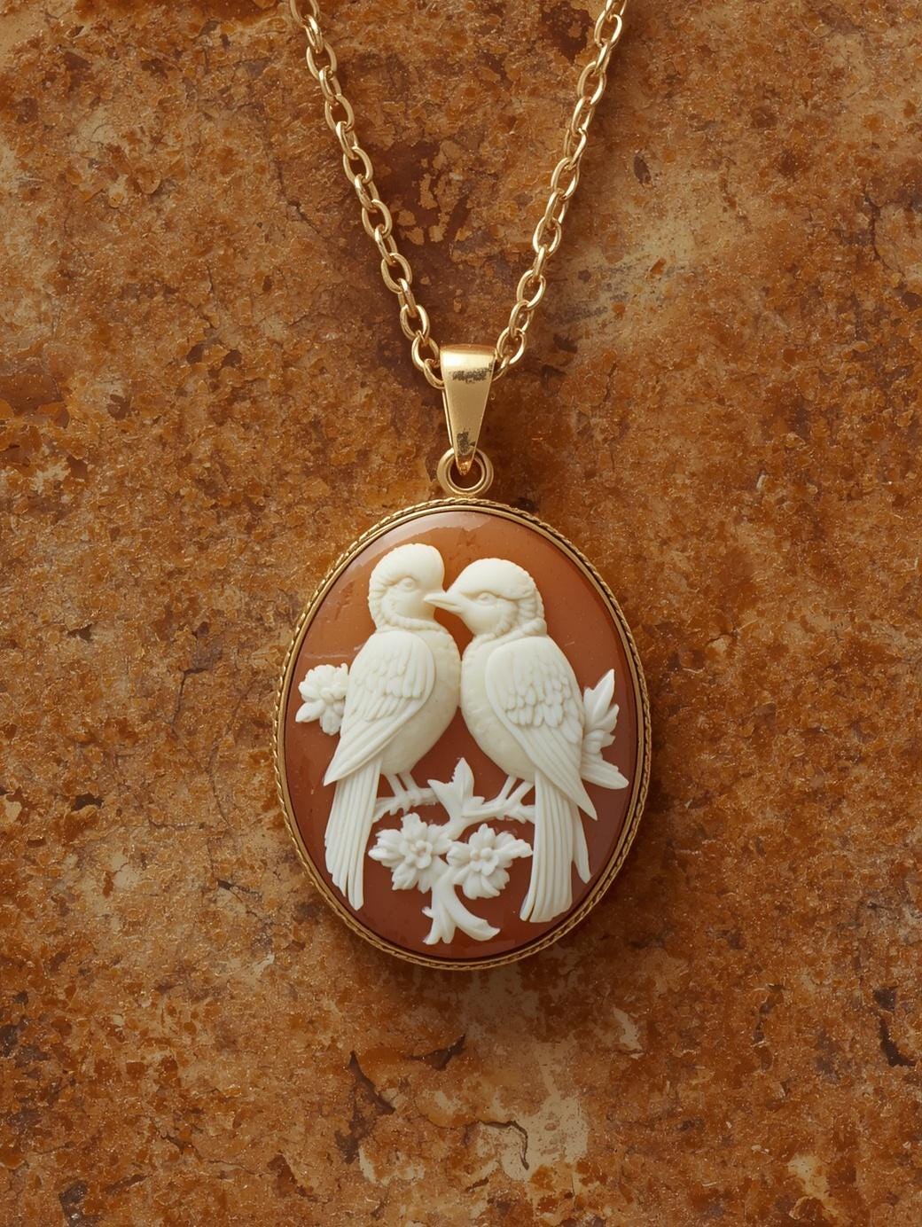 Bird Cameo Necklace