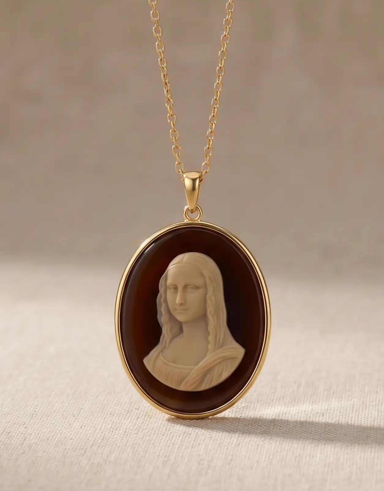 The Mona Lisa Inspired Cameo Necklace