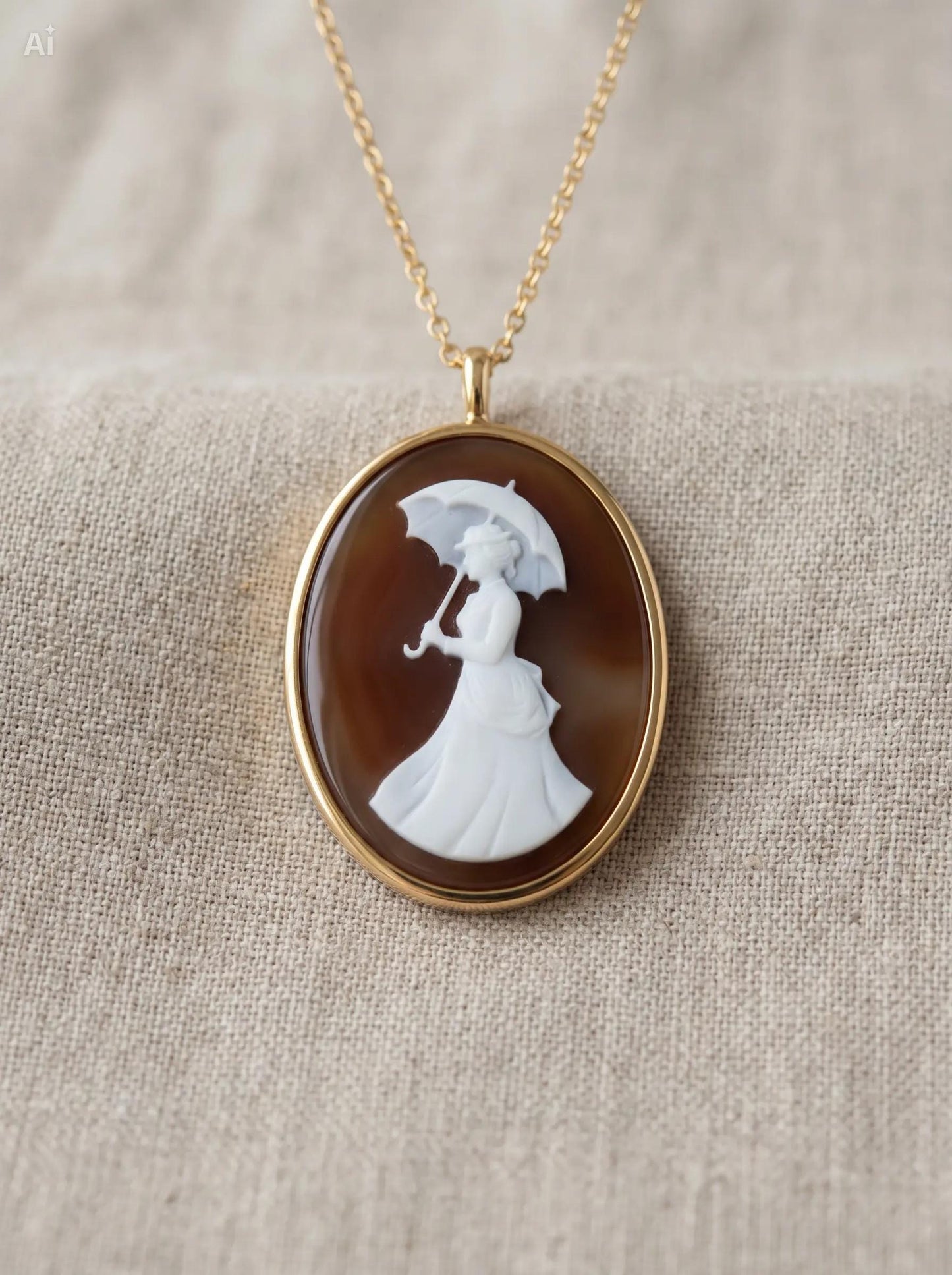 Claude Monet inspired Cameo Necklace