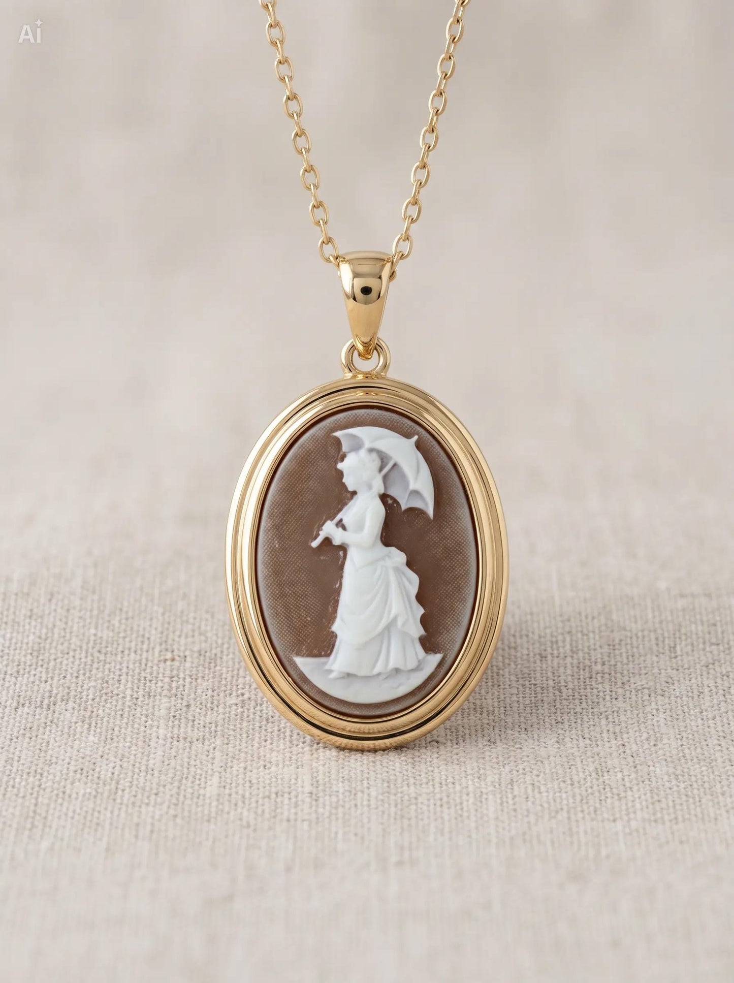 Claude Monet inspired Cameo Necklace
