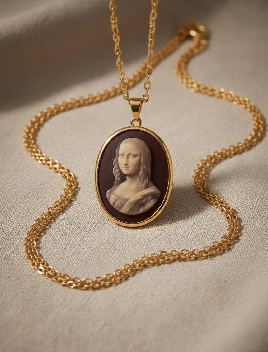The Mona Lisa Inspired Cameo Necklace