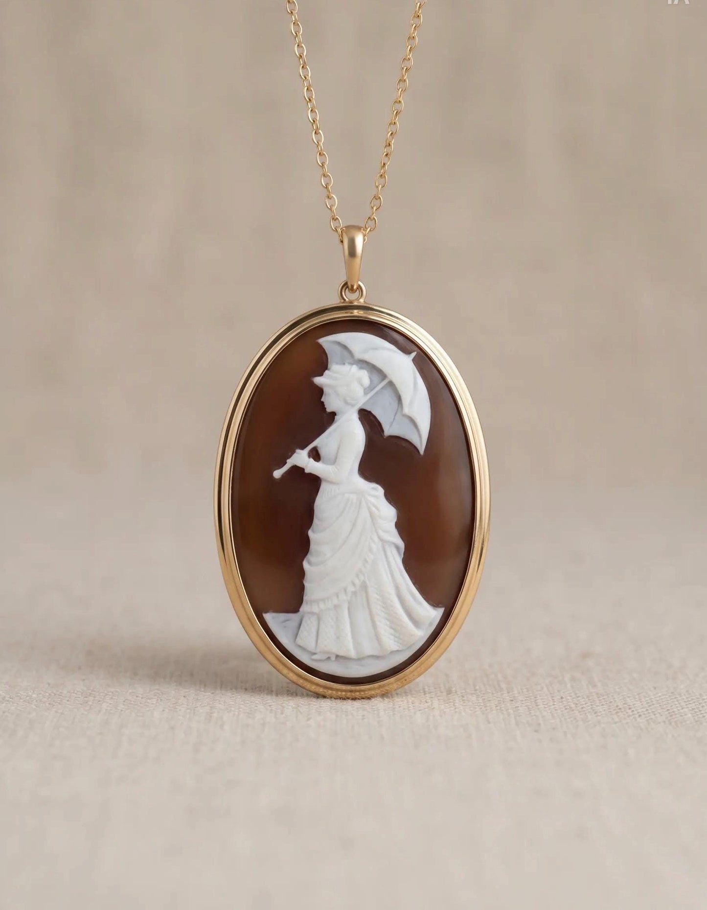 Jean-Honoré Fragonard, 'The Swing' Cameo Necklace