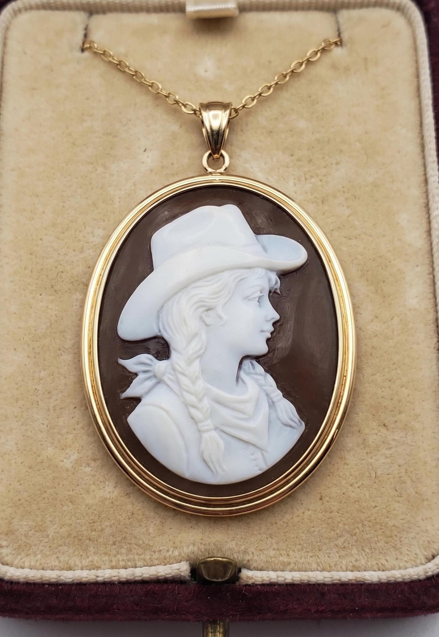 Hand Crafted COWGIRL Cameo