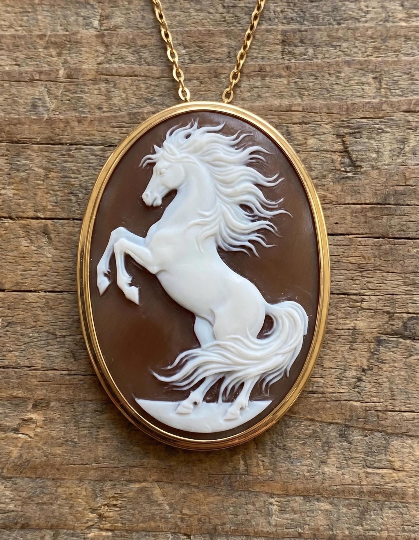 Wild Horse Cameo Pendant