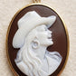 Rodeo Cowgirl Cameo Pendant