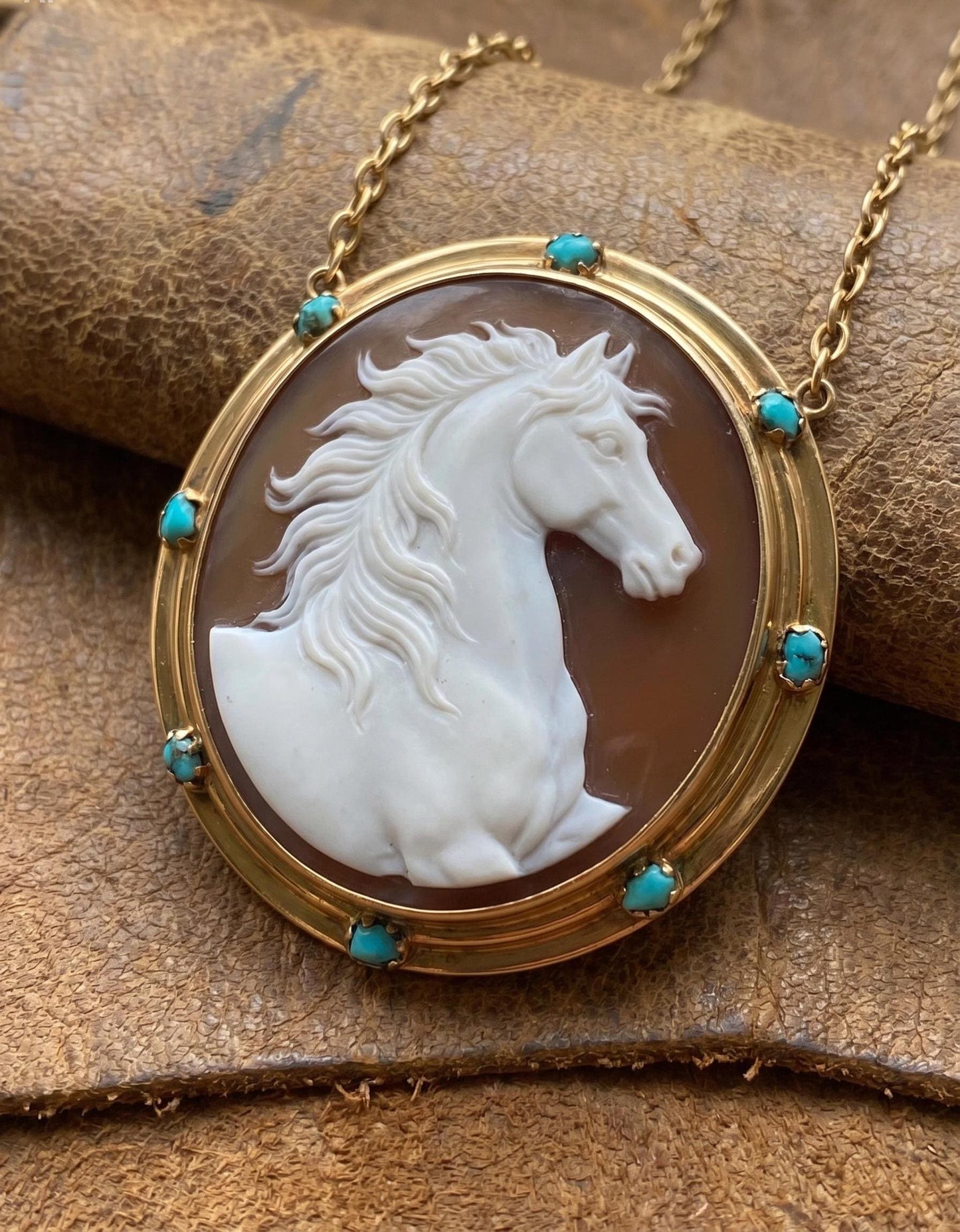 Wild Horse Cameo Pendant